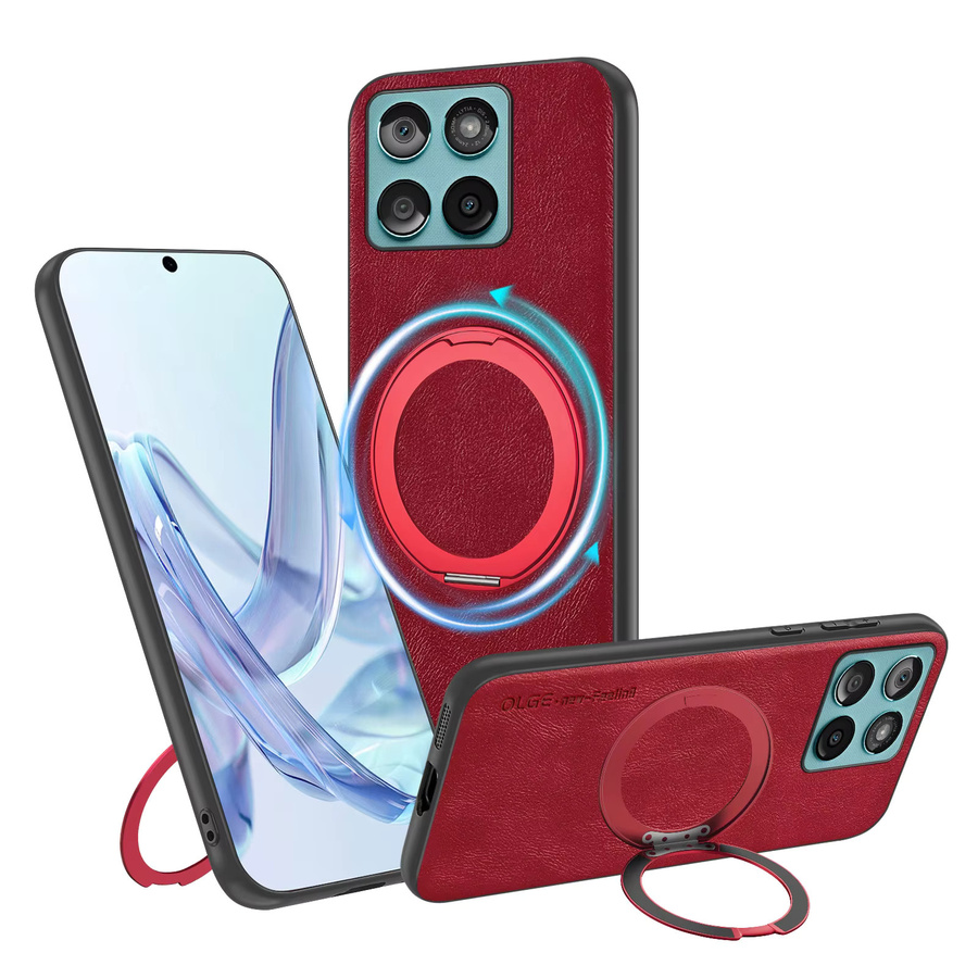 Magnetische Handyhülle im Retro-Rindsleder-Design für Motorola Moto Edge 60 Fusion Stylus 60 Pro 60S aus weichem PU-Leder mit integriertem Ständer - Bild 2