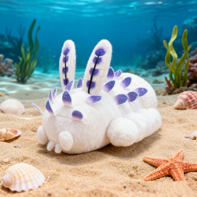 Wucifang Bags Kawaii Tiefsee-Kaninchen Plüschtier, Blau, Weiß, ab 3 Jahren - Bild 1
