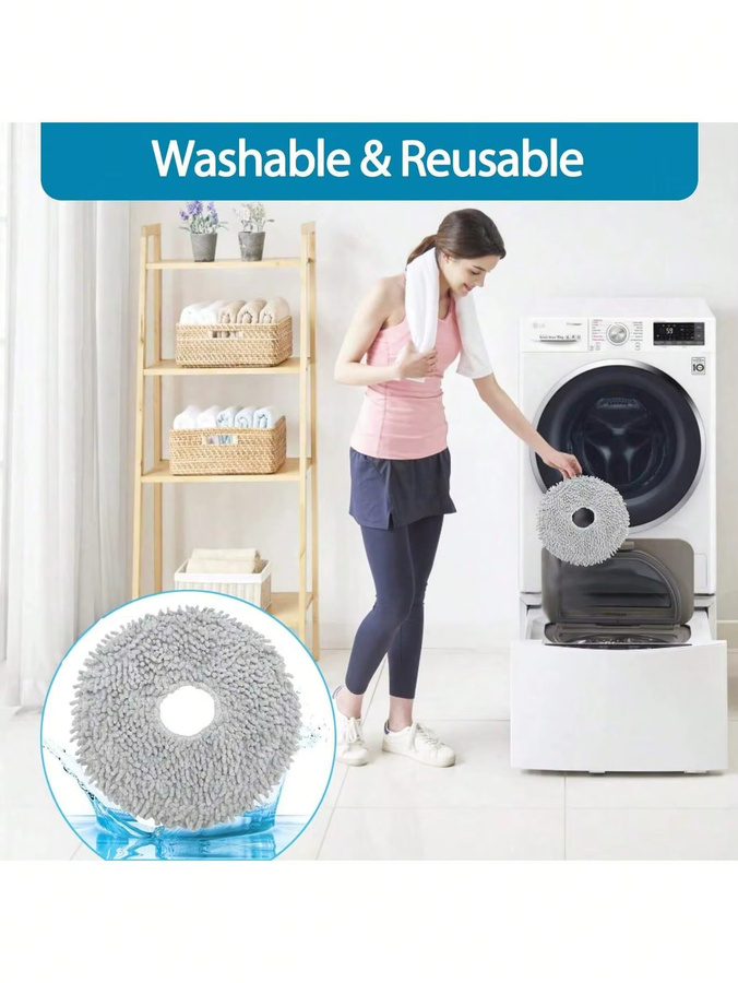 Ersatz Mopptuch in Weiß für Dreame Bot L10s Ultra, L10s Pro, S10, S10 Pro, L20 Ultra sowie Xiaomi Robot Vacuum X20+, X20 Plus und X10+, X10 Plus - Bild 2