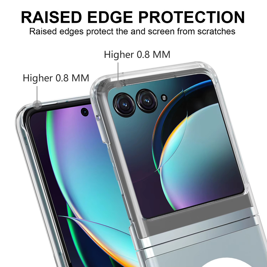 Transparente Magnetische Acryl-Hardcover Hülle für Motorola Razr 70 Ultra, 60, 50 und Razr 2026 mit MagSafe und stoßfestem Airbag-Schutz - Bild 5