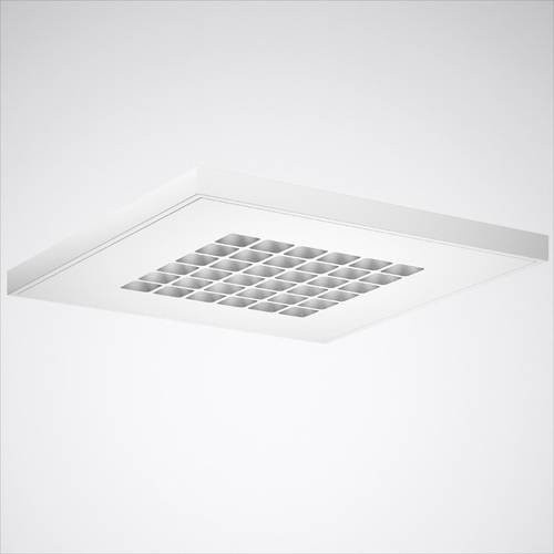 Trilux LED-Deckenleuchte modern quadratisch in Weiß und Grau aus Metall - Bild 1