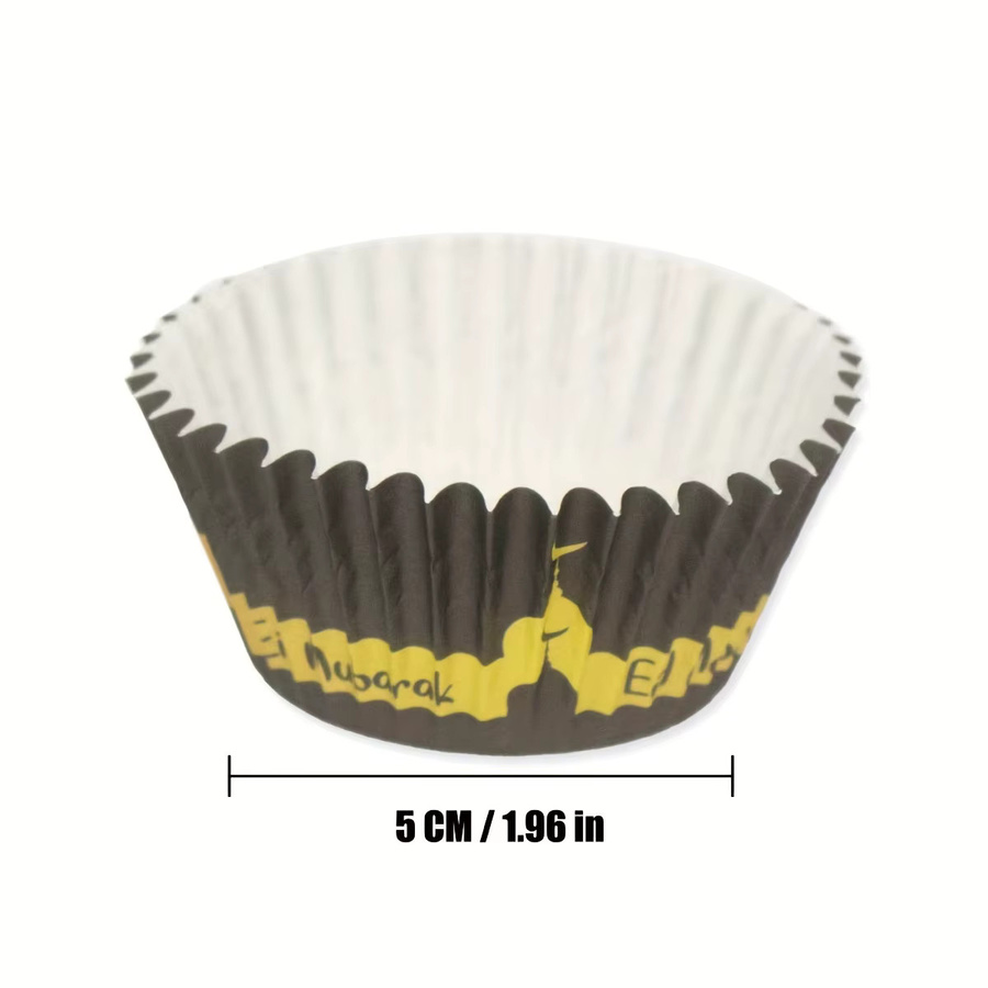 50er Set Eid Mubarak Cupcake Papierförmchen für Ramadan Dekorationen - Bild 4