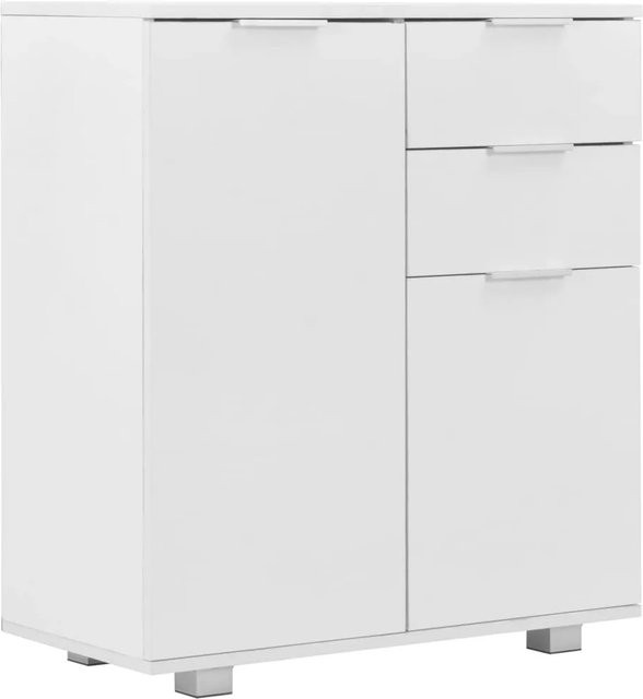 vidaXL Sideboard in Hochglanz-Weiß aus Holzwerkstoff, B/T/H: 71 x 35 x 80 cm - Bild 1