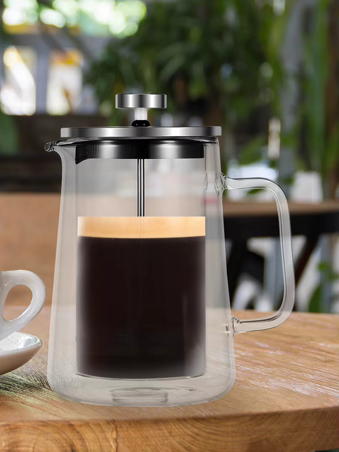 Willstar Französische Presse Kaffeemaschine aus Glas mit Filtration, Espresso-Topf und Perkolator, transparent, 350 ml / 650 ml / 1000 ml - Bild 6