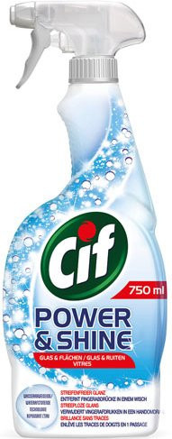 Cif Power & Shine Glas & Flächen Reiniger mit Pumpe, Blau, 750 ml - Bild 1