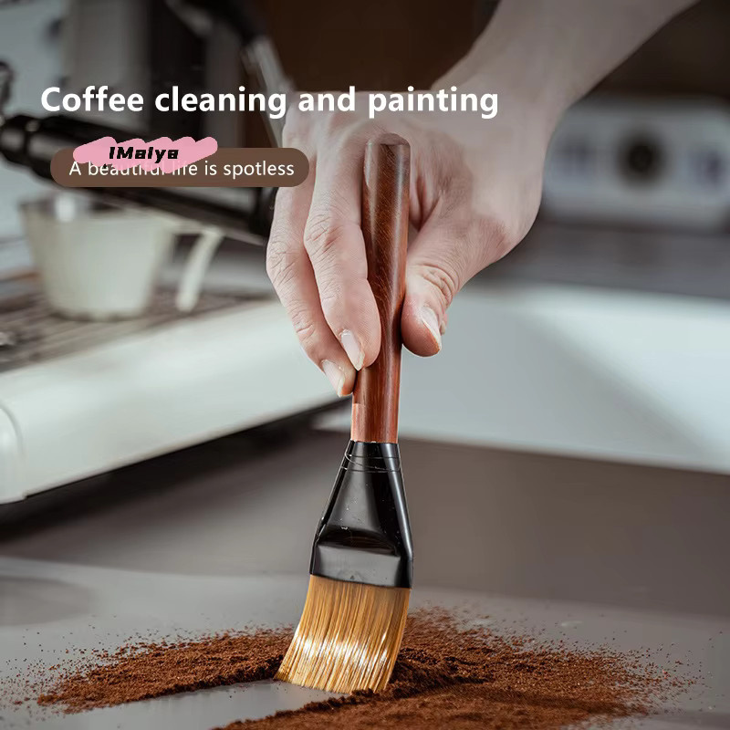 M-Coffee Bürstenreiniger für Kaffeemaschinen mit Holzgriff in Braun zur Entfernung von Kaffeerückständen - Bild 4