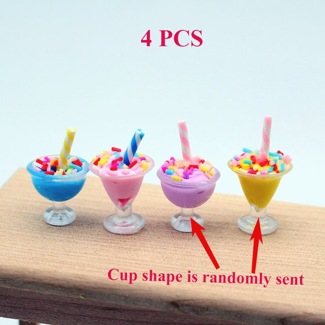 Mitty Puppenhaus-Eisbecher, Lebensmitteldekoration und Bastelspielzeug-Set, 4-teiliges Set - Bild 1