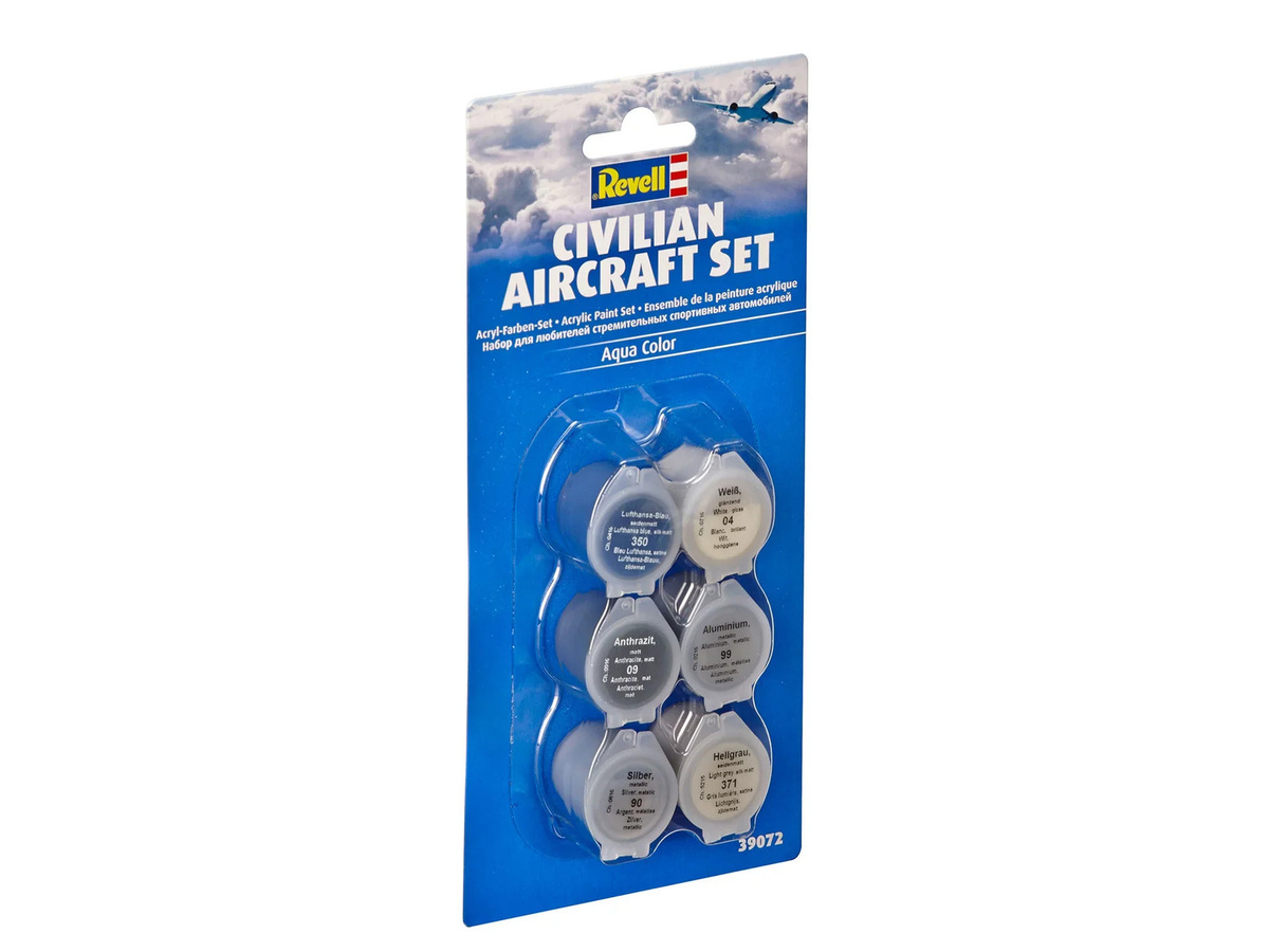 Revell Aqua Color Acrylic Civilian Aircraft Set, Farben-Set, 6-teiliges Set - Bild 2