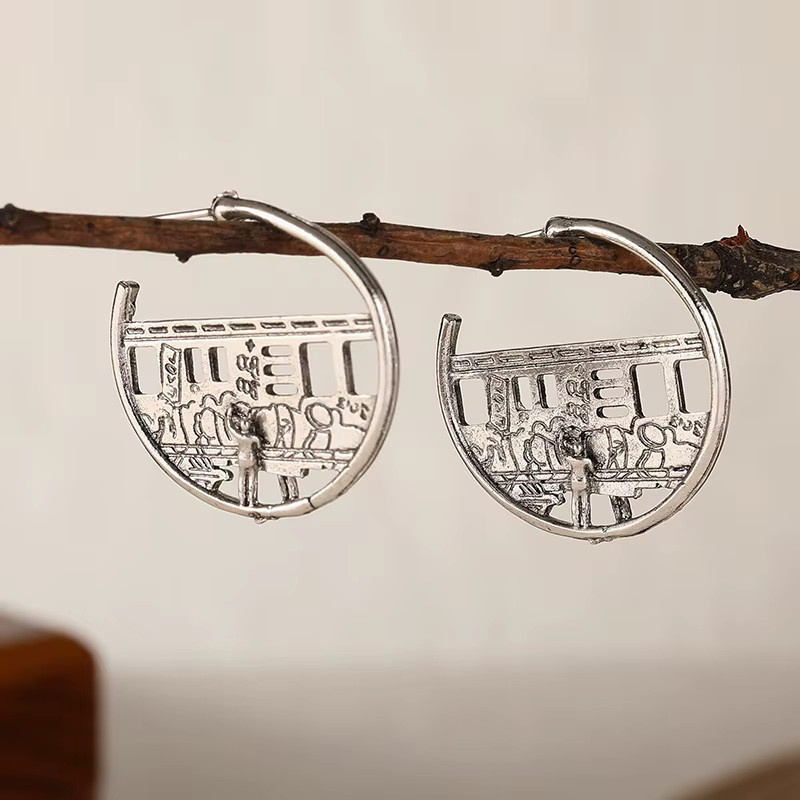Hängeohrringe Silber, Vintage, Damen - Bild 2