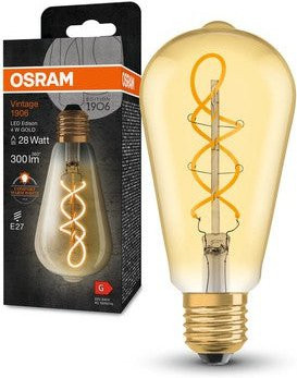 Osram Vintage 1906 Classic LED-Lampe E27 Filament Warmweiß 4W 300lm Durchmesser: 6,4 cm, Länge: 14,3 cm - Bild 2