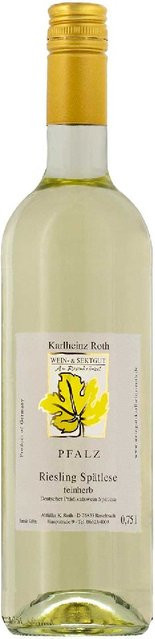 Karlheinz Roth & Sohn Riesling Spätlese feinherb 2024 Wein 0,75 l - Bild 1