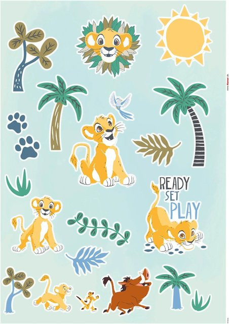 Komar Deko-Sticker Lion King Palmtrees Multicolor B: 50 cm, H: 70 cm - Bild 1