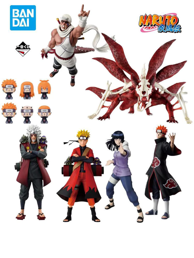 Bandai Naruto Shippuden Jiraiya Killer Bee Pain Hinata Senjin Mode, Actionfigur - Bild 6