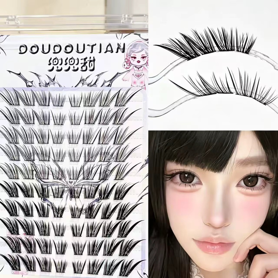 Doudoutian Clear Slant Fox Cluster Lashes - Bild 2