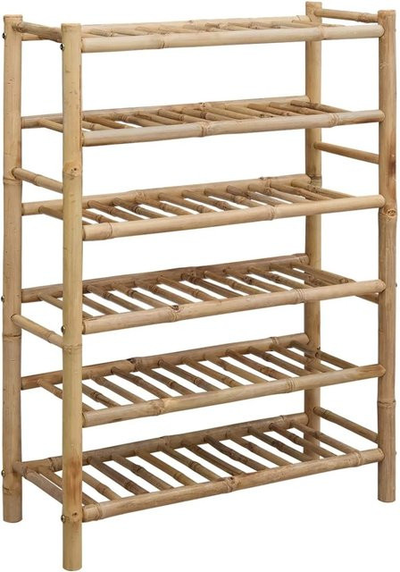 vidaXL Schuhregal aus Bambus mit Stauraum in Natur, B/T/H: 68 x 28 x 96 cm - Bild 1