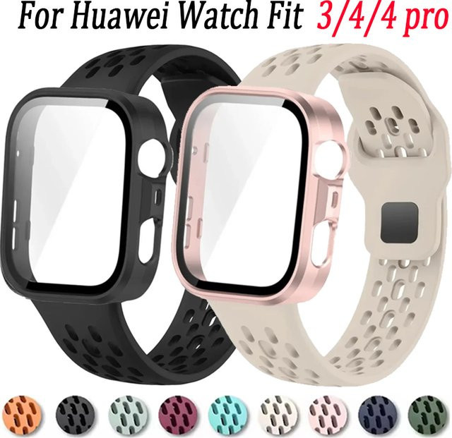 Huawei Silikonarmband, Schwarz, Unisex, Huawei Watch Fit 4/4 Pro/3 - Bild 1