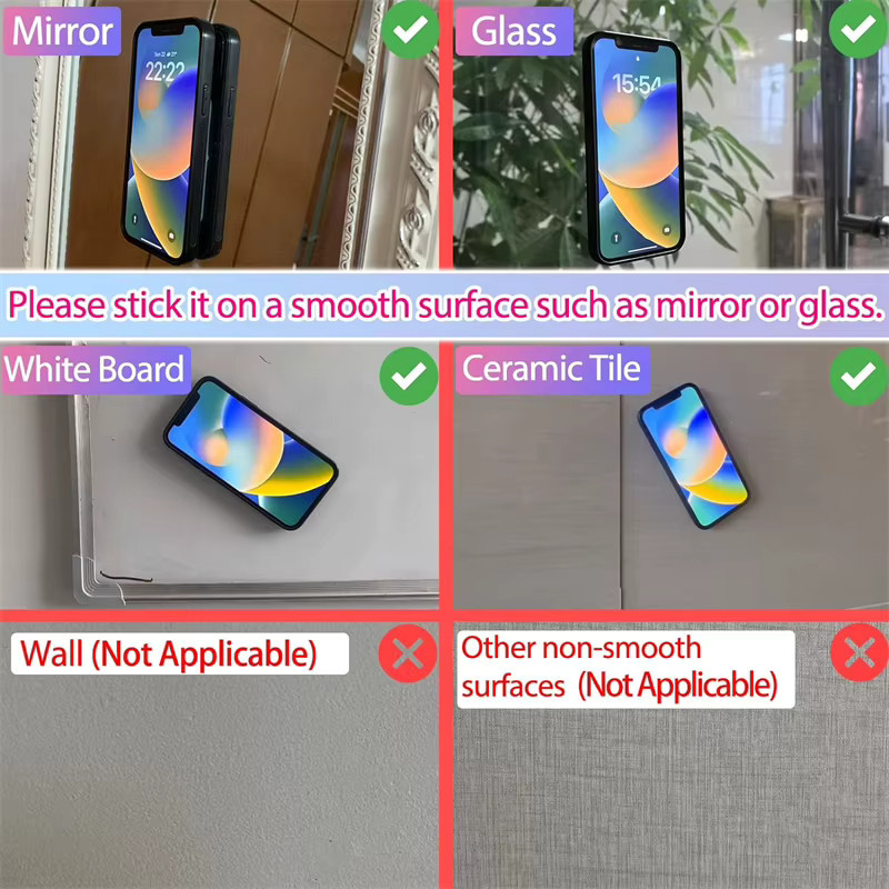 NMEGOU Silikon-Handyhülle mit Saugnapf und Standfunktion für iPhone und Samsung in Pink - Bild 5