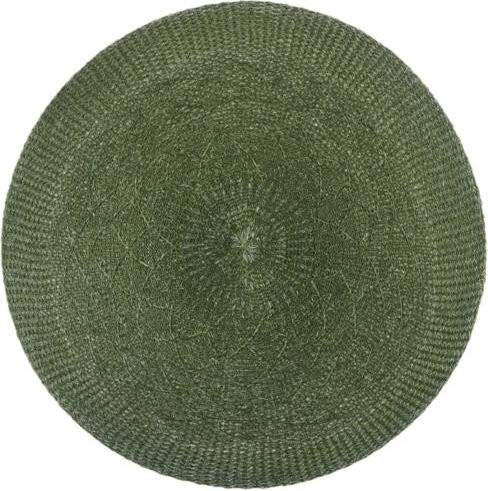 Runde Platzmatte von Roast in Grün, hitzebeständig und rutschfest, Durchmesser: 38 cm - Bild 1