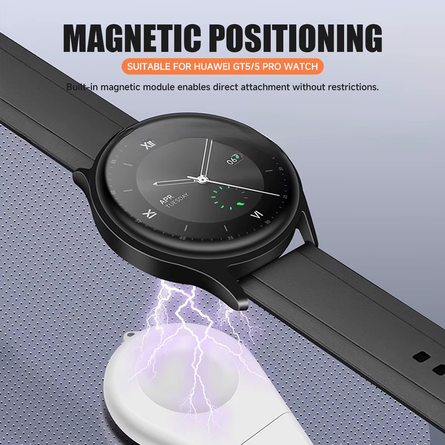 OAKCHARM Magnetisches kabelloses Ladegerät für Huawei Watch GT6 PRO, GT6 und GT5 PRO, USB-C Schnellladegerät, Weiß - Bild 3