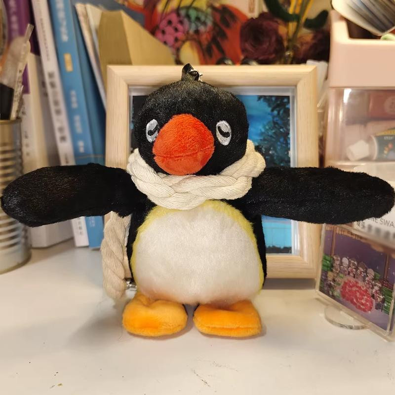 IYUEQIANLI Pinguin Plüsch Schlüsselanhänger Puppe 16cm - Bild 6