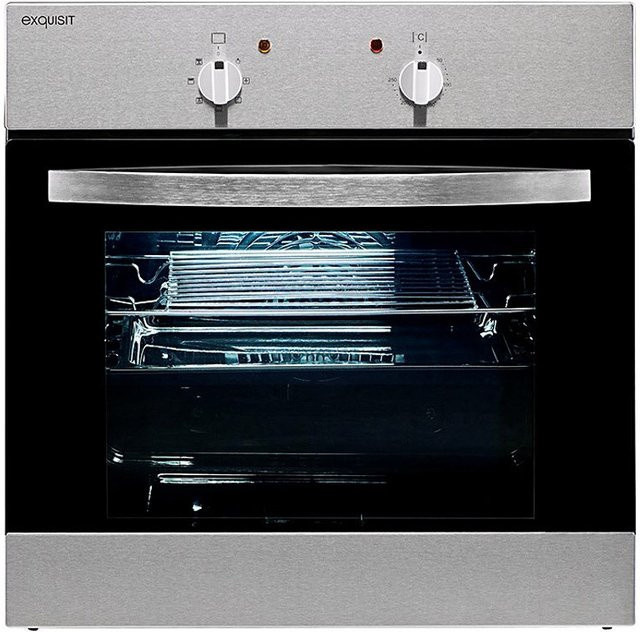 Exquisit EBE 555-1.2 U Einbaubackofen in Edelstahl, 58 l, Breite: 59,5 cm - Bild 1
