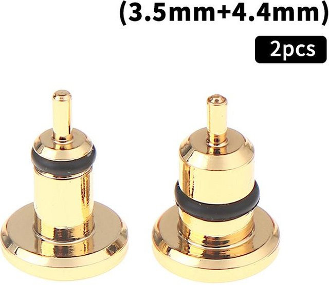 Binchi Outdoor Product Staubstopfen für Hifi-Player aus vergoldetem Messing für 3,5 mm und 4,4 mm Audiobuchsen in Gold - Bild 1