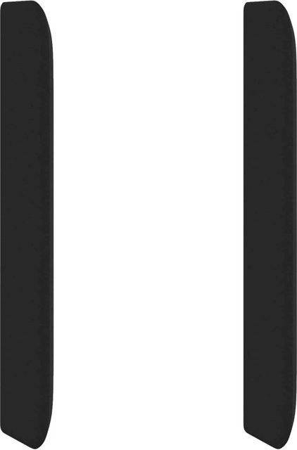 vidaXL Kopfteil Ohr in Schwarz, modern gepolstertes Stoff-Kopfteil, Breite: 80 cm, Tiefe: 16 cm, Höhe: 4 cm - Bild 1