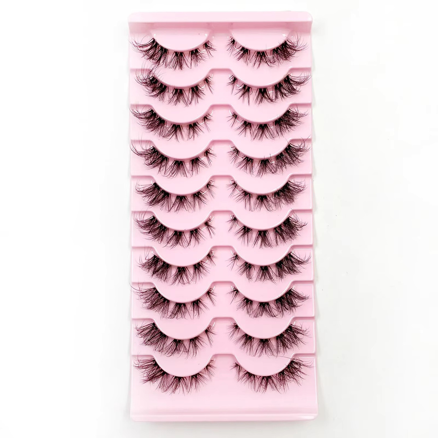 AMSDCN Einzelne Wimpern, 3D-Wimpern mit klarem Band, Unisex - Bild 2
