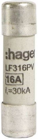 Hager LF316PV Feinsicherung Silber, 10er Pack, Durchmesser: 10 mm, Länge: 38 mm - Bild 1