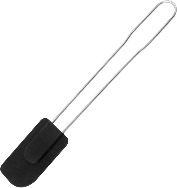 FMprofessional Profi-Teigschaber aus Silikon und Edelstahl, Schwarz, Länge: 28 cm - Bild 1