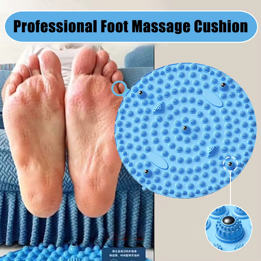 Monclique Fußmassagebrett aus Bambus, kreisförmiges Massagepad - Bild 1