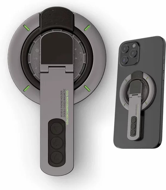 VIKEFON Magnetischer Fingerringhalter mit 360 Grad Rotation und doppelseitiger Magnetfunktion für MagSafe iPhone 17 16 15 14 13 12 Pro Max - Bild 1