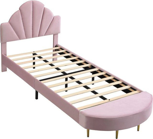 okwish Polsterbett für das Kinderzimmer mit Bettbank in Rosa, B/T/H: 90 x 200 x 109,5 cm - Bild 1