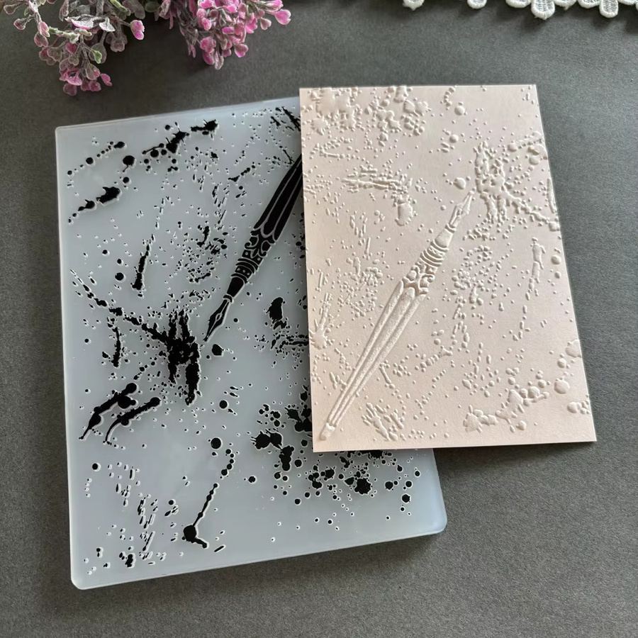 Geprägter Kunststoffordner mit Stiftleckmuster für Scrapbooking und Kartenherstellung, Breite: 12,7 cm, Höhe: 17,78 cm - Bild 1