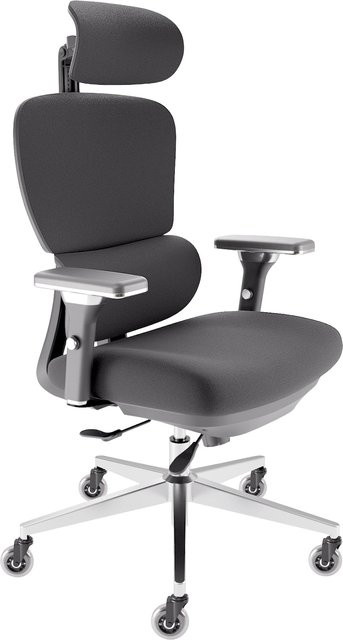 CLOUVOU ProSeat Ergonomischer Bürostuhl mit Armlehnen und Rollen in Schwarz - Bild 1