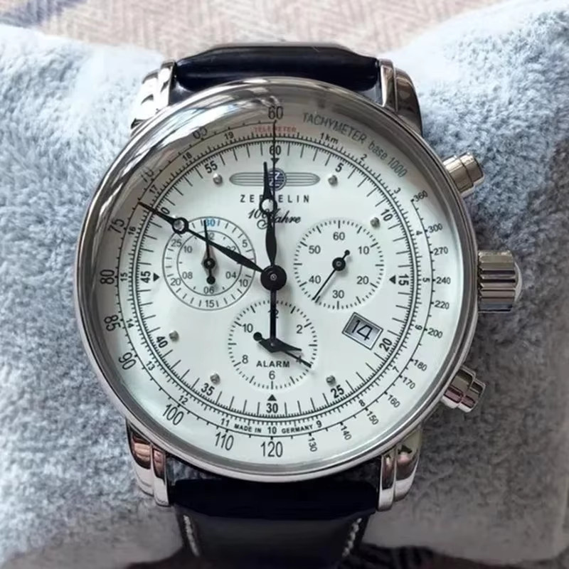 Zeppelin Armbanduhr Automatik, Edelstahl, Leder, Herren - Bild 2