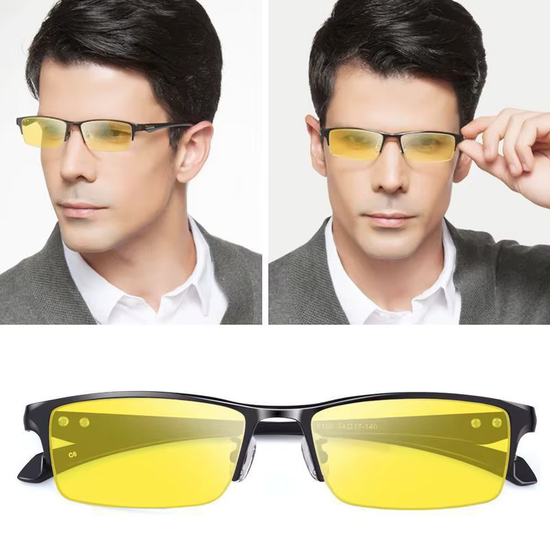 ERIKOLE Korrektionsbrille, Metall, Halbrand, rechteckig, schwarz - Bild 3