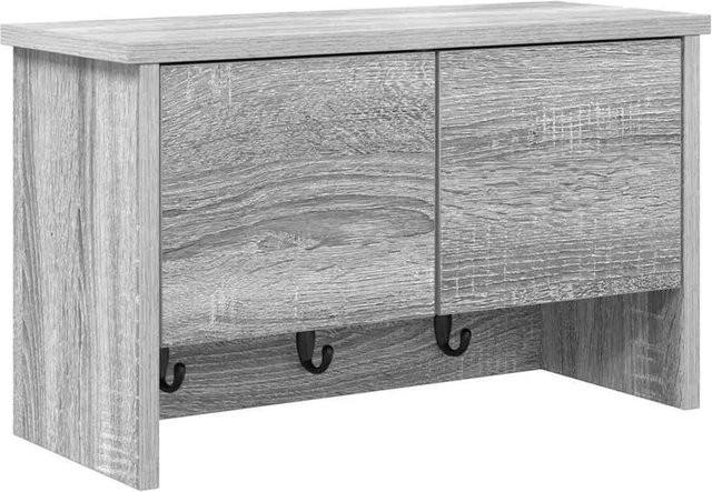 vidaXL Wandmontierter Nachttisch mit Tür in Grau Sonoma, B/H/T: 50 x 30 x 20 cm - Bild 1