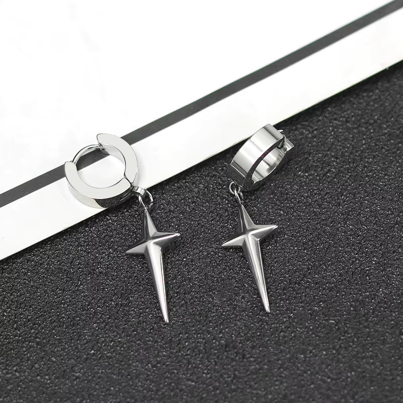 CHIEGEEY Ohrring-Set Creolen, Edelstahl, Silber, Unisex - Bild 3