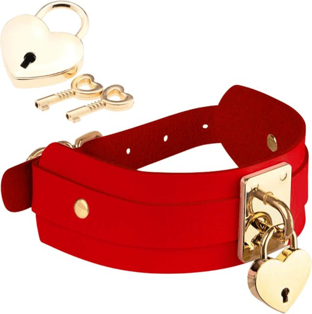 Kinky Diva Heart-Lock-Key Collar - Bild 1