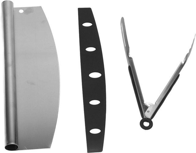 CosyHome Pizza Schneider Wiegemesser aus Edelstahl in Grau und Silber - Bild 1