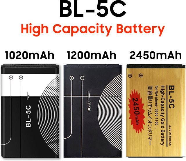 Nokia BL5C Lithium-Ionen Akku mit hoher Kapazität für verschiedene Mobiltelefonmodelle - Bild 1