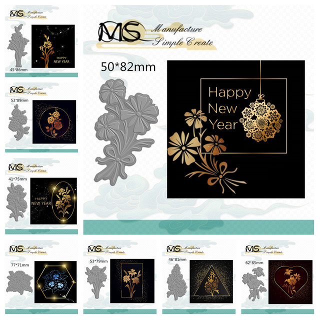 Metall Schneideform Rose Blume für Scrapbooking und Bastelarbeiten in Silber - Bild 1
