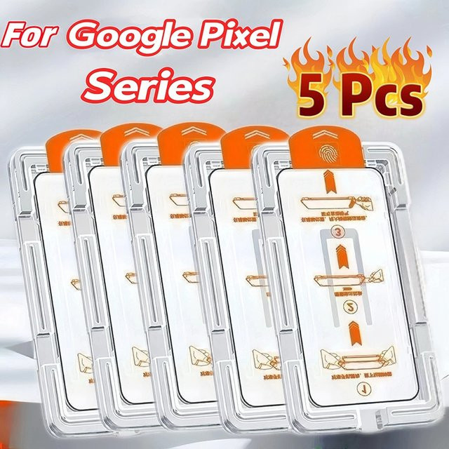 Google Displayschutzfolie aus gehärtetem Glas mit oleophober Beschichtung, transparent, für Google Pixel 6a 7 7a 8 8a 9 9a 10 Pro XL - Bild 1