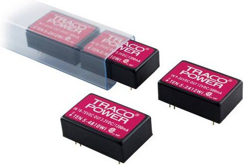 TracoPower TEN 5-4823WI DC/DC-Wandler, Print, Schwarz, 48 V/DC zu 15 V/DC und -15 V/DC, 200mA, 5W, 2 Ausgänge - Bild 1