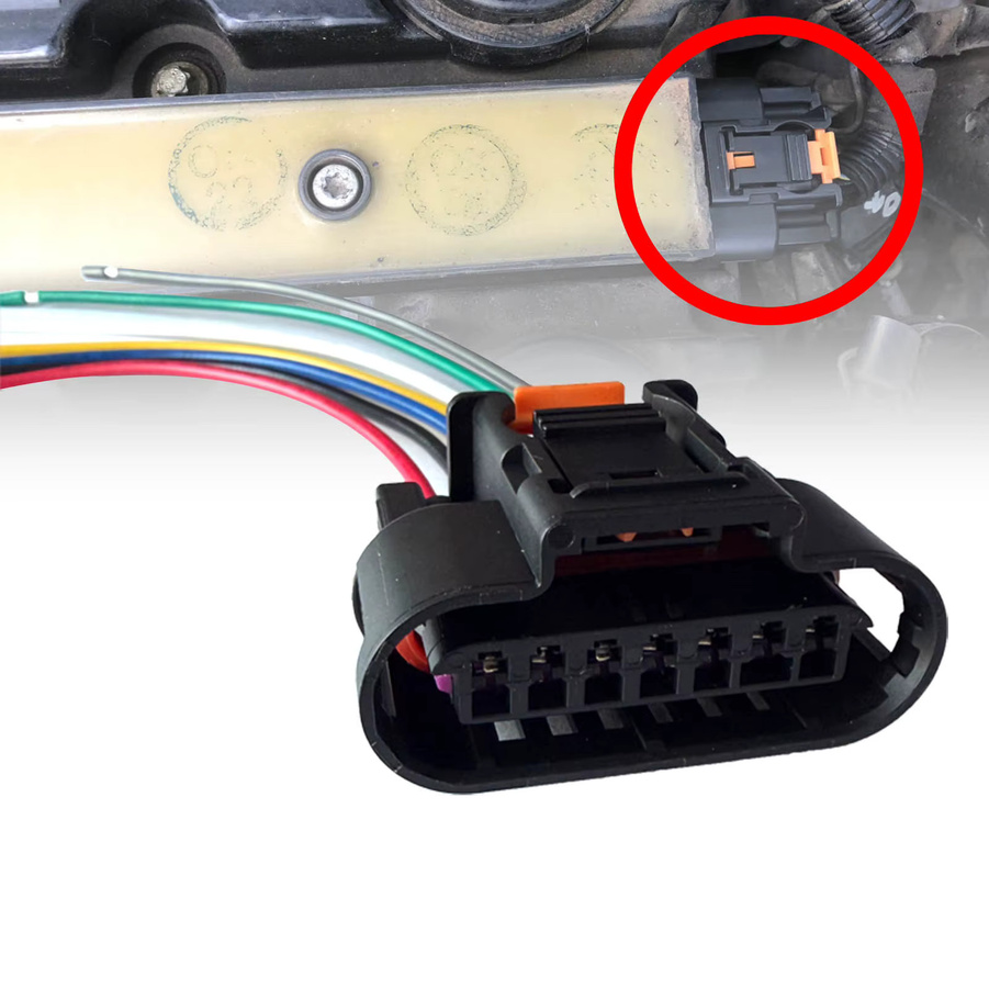 AUTOXBERT 7-poliger Spulenpaket-Anschluss vorverdrahteter Stecker PP10000888 1930-0958 für Opel Vauxhall Adam Ampera Astra Mokka Meriva Insignia Corsa - Bild 6