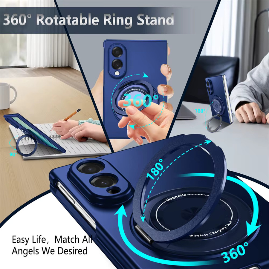 Magnetische rotierende Handyhülle mit Objektivschutz für Samsung Galaxy Z Fold 8, Z Fold 7, Z Fold 6, Z Fold 5 und Z Fold 4 in Rot oder Blau - Bild 3
