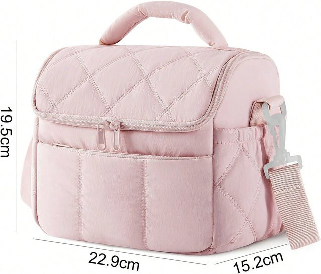 XYNN Thermoisolierte Mittagstasche in Pink, Wasserdichte und leichte Bento-Tasche für dein Büro - Bild 1