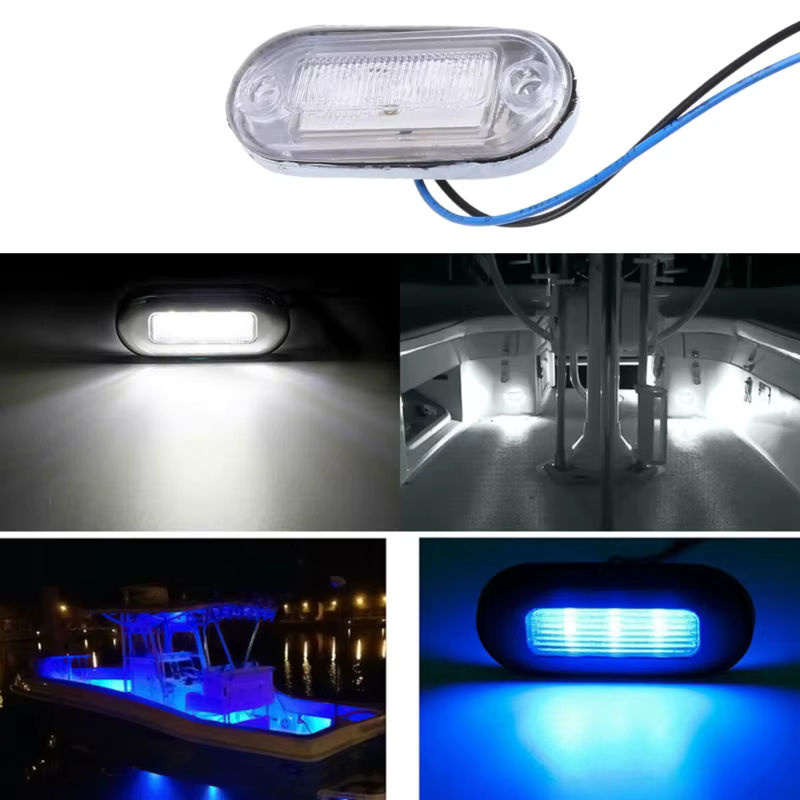 Maritime LED Marine Boot Innenlicht Weiß 12V Wasserdichtes Yacht Zubehör für Kabine Deck Gangway und Treppe, 4er-Set - Bild 4