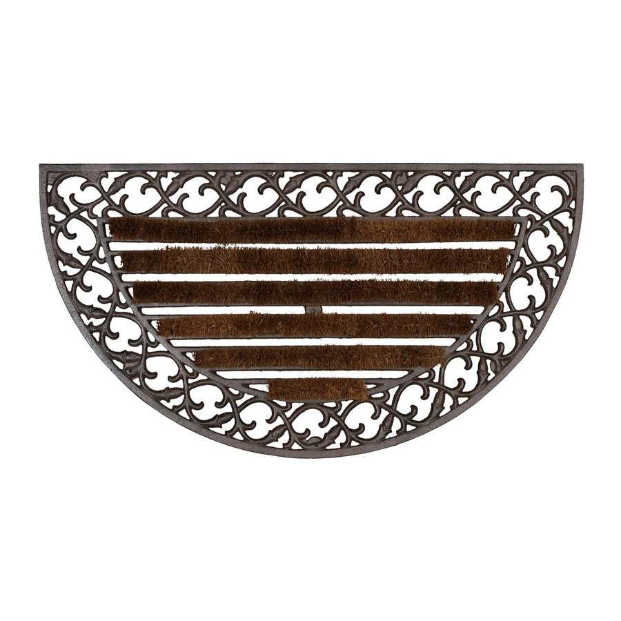 Relaxdays Fußabtreter aus Gusseisen im Landhaus-Stil mit Ornamenten, Dunkelbraun/Bronze, B: 72 cm, T: 39 cm - Bild 2